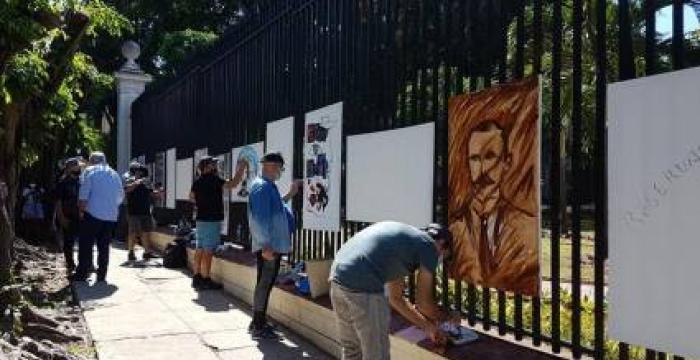 1 Artistas rinden homenaje a Martí en el Mincult Autor: Tomada del perfil de Facebook de Humberto López