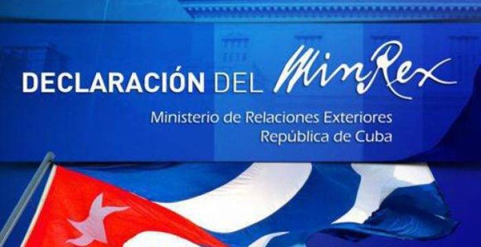 Declaración del MINREX Declaración del MINREX