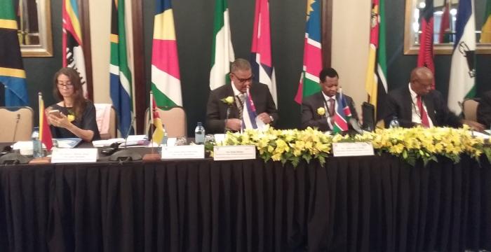Rubén Remigio Ferro, presidente de Tribunal Supremo Popular, condena el bloqueo de Estados Unidos contra Cuba en Reunión Regional Preparatoria Regional para el lanzamiento de una Red Global de Integridad Judicial, en Namibia Rubén Remigio Ferro, presidente de Tribunal Supremo Popular, condena el bloqueo de Estados Unidos contra Cuba en Reunión Regional Preparatoria Regional para el lanzamiento de una Red Global de Integridad Judicial, en Namibia