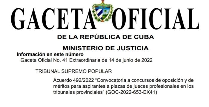 Gaceta oficial de la República de Cuba Gaceta oficial de la República de Cuba