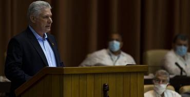 El presidente cubano Miguel Díaz-Canel clausuró esta tarde el Quinto Periodo de Sesiones de la Asamblea Nacional del Poder Popular. Foto: Irene Pérez/ Cubadebate.