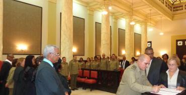 Toma de posesión de jueces de la Sala de lo Militar del Tribunal Supremo Popular-1