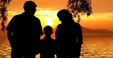Foto de familia-puesta de sol