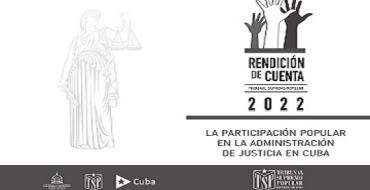 Folleto La participación popular en la administración de justicia en Cuba