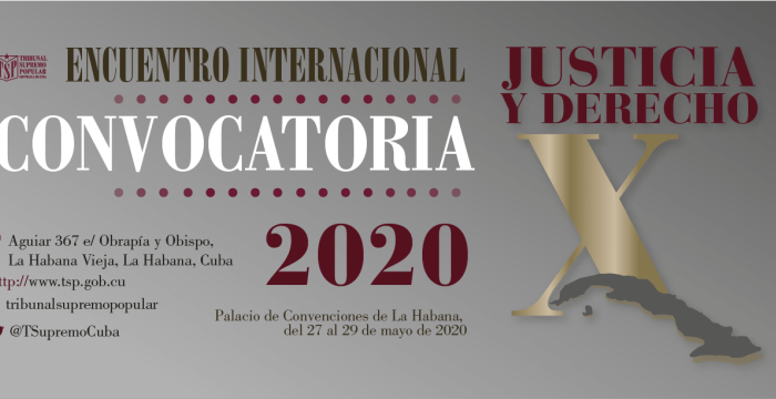 Se pospone el X Encuentro Internacional Justicia y Derecho Se pospone el X Encuentro Internacional Justicia y Derecho