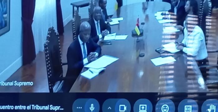 Reunión Virtual con el presidente del Tribunal Supremo de la República de Mozambique