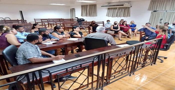 Intercambio por videoconferencia de la Comisión de Asuntos Constitucionales y Jurídicos con diputados de todo el país para evaluar la marcha del proceso de rendición de cuenta del Tribunal Supremo Popular y la Fiscalía General de la República. Intercambio por videoconferencia de la Comisión de Asuntos Constitucionales y Jurídicos con diputados de todo el país para evaluar la marcha del proceso de rendición de cuenta del Tribunal Supremo Popular y la Fiscalía General de la República.