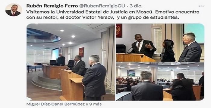 Visita a la Universidad Estatal de Justicia en Moscú