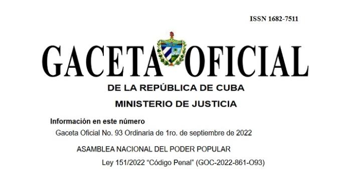 Gaceta Oficial No. 93 Ordinaria de 2022